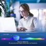 Ulknyss Lunettes Anti Lumière Bleue Lunette Gaming d'Ordinateur Verres Transparent Anti Fatigue Filtre UV400 Lunette Lumiere Ble