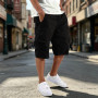 Cargo Shorts Homme Sport Bermudas Élastique Militaire Pantacourt Été Léger Court Randonnée Chantier Travail Cordon Serrage Taill