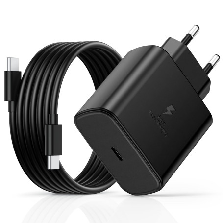45W USB C Charger Fast Charging with Type C Cables 2M, for Samsung Galaxy S25/S24/S23/S22/S21 Ultra/S20/S20+/Note 20/10/9/A73/A5