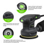 GALAX PRO Ponceuse excentrique filaire 280W, 6 Vitesses, 13000RPM, avec dépoussiéreur et 15 types de papier de verre, Ponceuse o