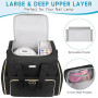 IVODEELA Organiseur de Vernis à Ongles,Sac de Rangement Vernis à Ongle pour 80 Bouteilles 15 ML et Lampe à Ongles,Sac Organisate