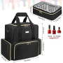 IVODEELA Organiseur de Vernis à Ongles,Sac de Rangement Vernis à Ongle pour 80 Bouteilles 15 ML et Lampe à Ongles,Sac Organisate