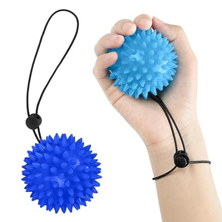 AOOWU Balle d'exercice pour les doigts, 2PCS Balle D'entraînement Exerciseur Doigt, balles anti-stress pour la thérapie des main