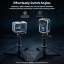 REYGEAK Cage en métal ultra légère pour DJI Osmo Action 6, cadre de protection en aluminium avec vis 1/4", chaussure froide, sup