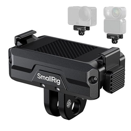 SMALLRIG Support magnétique Double pour DJI Osmo Action 6/Osmo Nano, Adaptateur magnétique Pliable à dégagement Rapide bidirecti