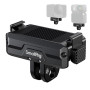SMALLRIG Support magnétique Double pour DJI Osmo Action 6/Osmo Nano, Adaptateur magnétique Pliable à dégagement Rapide bidirecti