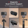 SMALLRIG Support magnétique Double pour DJI Osmo Action 6/Osmo Nano, Adaptateur magnétique Pliable à dégagement Rapide bidirecti