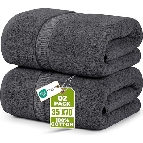 Utopia Towels - Luxueux Drap de Bain géant 2 pièces, 100% Coton filé à Anneaux, très Absorbant et à séchage Rapide, Serviette de