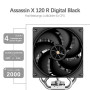 TR-Thermalright Assassin X 120 Digital Noir Refroidisseur de CPU, 4 Caloducs de 6mm,Ventilateur PWM 120mm-2000tr/min, Couvercle