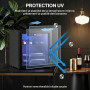HOMCOM Cave à Vin 12 Bouteilles 36L, Réfrigérateur à Vin et Boissons avec Température Réglable 4-16 °C, Porte Réversible en Verr