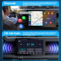 Haudio 9 Pouces Autoradio Bluetooth 2 DIN avec Carplay & Android Auto sans Fil, HD Écran Tactile avec Mirror Link, Navigation GP