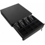 Tiroir-Caisse 40 cm pour Caisse Enregistreuse – 4 Compartiments Billets – 8 Compartiments Pièces – RJ11/RJ12 – Noir