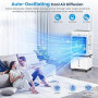 Climatiseur Mobile, 12 L Refroidisseur d'Air Évaporatif avec Télécommande, 6 Vitesses et 2 Modes, Minuterie 24H, 4 Boîtes des Gl