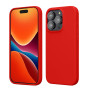 kwmobile Coque pour iPhone 15 Pro Coque - Housse de téléphone Fine en Silicone avec Surface Douce et Anti-Choc - Rouge