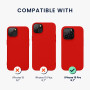 kwmobile Coque pour iPhone 15 Pro Coque - Housse de téléphone Fine en Silicone avec Surface Douce et Anti-Choc - Rouge