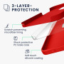 kwmobile Coque pour iPhone 15 Pro Coque - Housse de téléphone Fine en Silicone avec Surface Douce et Anti-Choc - Rouge