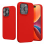 kwmobile Coque pour iPhone 15 Pro Coque - Housse de téléphone Fine en Silicone avec Surface Douce et Anti-Choc - Rouge