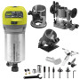 DEWINNER Défonceuse électrique Compacte 220V 710W, Défonceuse et Tronçonneuse, 3 Bases Incluses, 3 Pinces de 1/4", 6mm et 8mm, 5