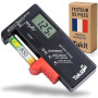 Takit Testeur de Piles numérique pour AA, AAA, C, D, PP3, 9V, 1.5V, Piles Bouton - Fonctionne sans Pile - Garantie 5 Ans - Marqu