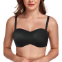 Lemorosy Soutien-Gorge Bandeau Non rembourré sans Bretelles Taille Plus T-Shirt pour Femme