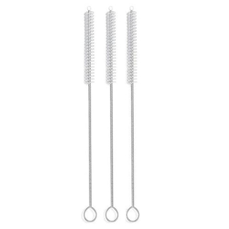 Lot de 3 brosses à Paille 23 cm - Brosse de Nettoyage pour Paille - Brosse pour Tuyau de Lait - pour Machine à café Automatique