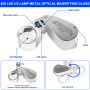 Lot de 2 loupes de bijouterie 30 x 40 x 60 x avec lumière noire LED et UV - Loupe de poche avec lumière pour pierres précieuses,