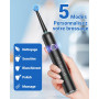 Brosse À Dent Électrique Rotatives Adultes - Lot De 2 Brosses À Dents Rotatives avec 10 Têtes de Brosse et Étui de Voyage, 5 Mod