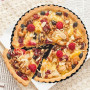 Sinnsally Moule a Tarte avec Fond Amovible,30CM Plat à Tarte,Moule a Tarte Cannelé Rond pour Quiche Gateau Tartelette,Revêtement