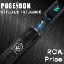 Kit de Machine à Tatouer Rotative Sans Fil POSEIDON avec 20 Cartouches d'Aiguilles,Encres & 2 Batteries Rechargeables | Pistolet