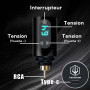 Kit de Machine à Tatouer Rotative Sans Fil POSEIDON avec 20 Cartouches d'Aiguilles,Encres & 2 Batteries Rechargeables | Pistolet