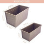 Elsrantor Lot de 2 Moule Pain de Mie avec Couvercle Coulissant, Moules a Brioche Anti-Adhésif en Acier Carbone, Boîte à Toast Pl