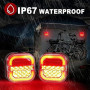 KinZon LED 2 x Feux Arrière Base Aimanté Sans Fil, E11 Marqué Homologué de camion magnétiques sans câble Wireless Pour Auto Cami