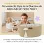 Yunioo matelas à langer, panier à langer avec coussin de voyage supplémentaire, matelas à langer en mousse et housse hydrofuge, 