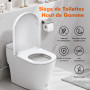 Ibergrif M41001, Abattant WC Forme D, Cuvette Toilette avec Frein de Chute, Lunette WC avec Fermeture en Douceur, Lunette de Toi