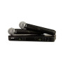 Shure BLX288/SM58 UHF Système de Microphone sans Fil – Parfait pour l'église, Le karaoké, Le Chant – 14 Heures d'autonomie, port