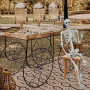 SIFOEL Squelette d'halloween - 165 cm - Taille réaliste - Squelette Humain - avec articulations Mobiles - Décoration de Maison h
