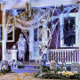 SIFOEL Squelette d'halloween 240cm Géant avec Articulations Mobiles en Plastique Posable Réaliste pour Décoration d'halloween