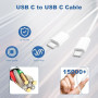 Chargeur USB C Rapide pour iPhone 17/17 Pro/17 Pro Max/16 Max/16e/15 Pro Max/15 Plus/iPadPro/Samsung, Prise Adaptateur USB C Cha
