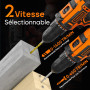 Perceuse Visseuse Sans Fil, 12V Perceuse-visseuse, Perceuse Sans Fil à 2 Vitesses, 25+1 Réglages de Couple, Couple de 25 Nm, Bat