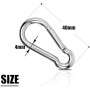 10 Mousquetons en Acier INOX 304 LISOPO Petit Mousqueton 40 mm x 4 mm Mousqueton de Fixation avec Fermeture à Clip pour Les Outi
