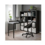 IKEA Pied de Table OLOV en Acier - laqué Noir - Réglable Entre 60 et 90 cm - avec Capuchon de Protection pour Le Sol et vis pour