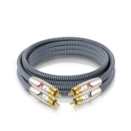 Impeto Cable RCA Hifi Haut de Gamme Câble RCA Audio Stéréo Male Male 1.5m, haute qualité audiophile 6N OFC, Compatible Pour CD,