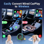 Adaptateur CarPlay sans Fil Mini pour iPhone Apple – Transformez CarPlay Filaire en sans Fil, Changement d’utilisateur en Un cli