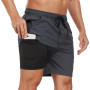 Milaloko Maillot de Bain Homme avec Poche Short de Bain Imperméable à Séchage Rapide Short de Bain avec Cordon de Serrage Réglab