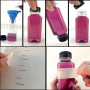 Yzpklhw Lot de 10 bouteilles de jus en plastique de 250 ml avec couvercles inviolables, vides et réutilisables, pour lait, eau,
