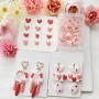 Zzcy 9 Pcs Emporte-Pièces en Forme de Cœur D'argile Polymère, Tampons en Argile à Cœur pour Boucles D'oreilles et Autres Bijoux