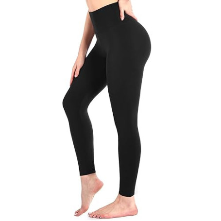Sanpetix Legging taille haute doux pour femme, pantalon extensible pour femme, salle de sport