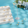 UNICRAFTALE 100 pièces 8mm 304 boucles D'Oreilles en Acier Inoxydable Résultats Plat Rond Oreille Goujon Doré Composants pour Fe
