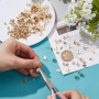 UNICRAFTALE 100 pièces 8mm 304 boucles D'Oreilles en Acier Inoxydable Résultats Plat Rond Oreille Goujon Doré Composants pour Fe