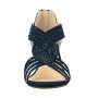 PIZZ ANNU Sandales Femme Été Compensées à Plateforme Escarpins Strass Sandale à Talon Compensé Mode Confort pour Soirée Mariage